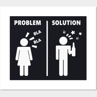 Man Woman Problem funny Relationship Gift Posters and Art